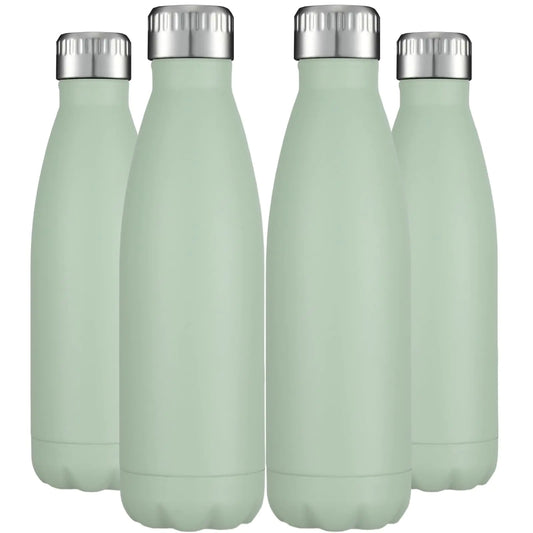HASLE OUTFITTERS 17oz Stainless Steel Water Bottles Bulk (4 Packs)