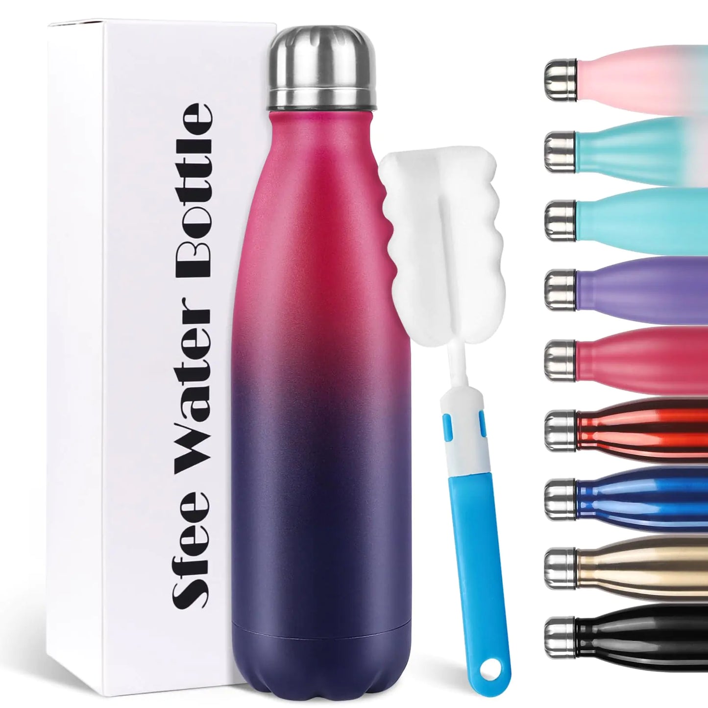 Sfee Insulated Water Bottle 17oz Stainless Steel Water Bottle