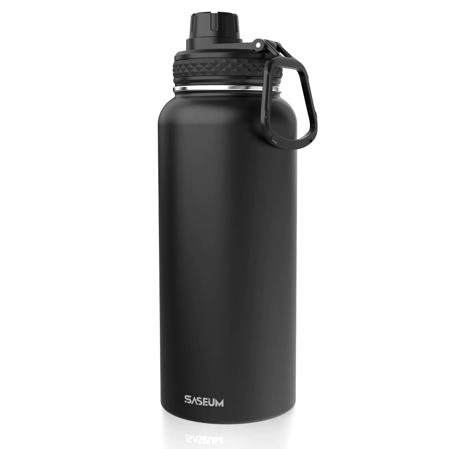 SASEUM Insulated Stainless Steel Water Bottles 32oz with Spout Lids